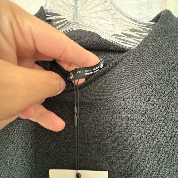 ZARA WOMAN HIGH NECK LONG LIMITED EDITION KNIT DRESS BLACK NWT size L - Picture 8 of 8